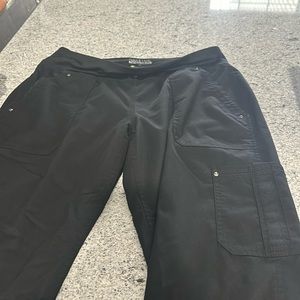 Black Purple Label yoga scrub pants